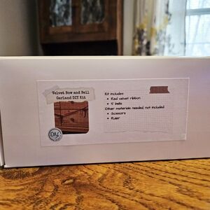 DIY Velvet Bow and Bell Garland Kit - Red